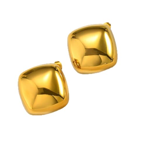 Beydodo Ohrstecker Edelstahl Vergoldet Damen, Ohrstecker Quadrat Ohrringe Gold Nickelfrei Modeschmuck von Beydodo