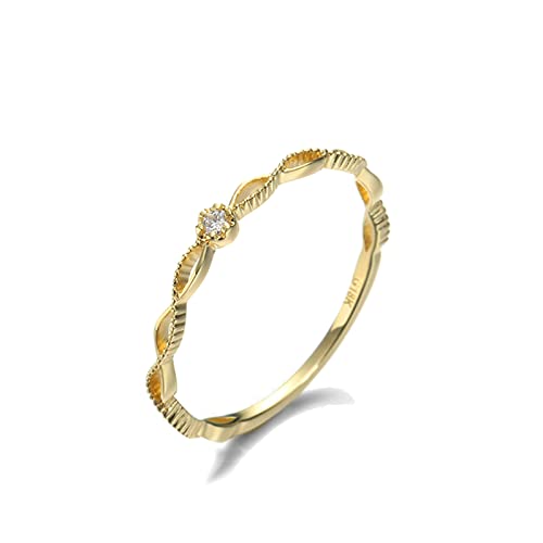 Beydodo Ring für Frauen Gold 750, Eheringe Infinity mit Diamant Trauringe Verlobungsringe Nickelfrei Gr.65 von Beydodo
