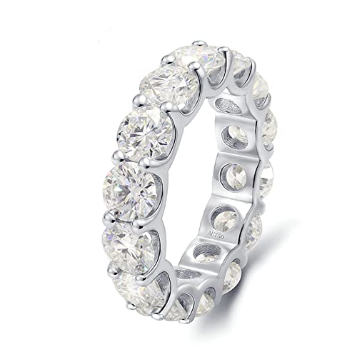 Beydodo Trauringe Damen 585 Echtgold, Ring Personalisiert mit 4.2ct Moissanit Bandring Verlobungsringe Hochzeit Ringe Frauen Nickelfrei Gr.48 von Beydodo