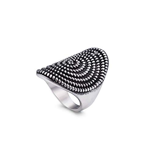 Beydodo VintageTitan Ring Männer Geometrie Freundschaftsring Silber Ring Punk Größe 62 (19.7) von Beydodo