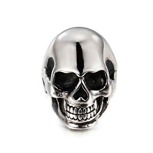 Beydodo VintageTitan Ringe für Männer Schädel Totenkopf Punk Ringe Silber Partnerringe Gr.57 (18.1) von Beydodo