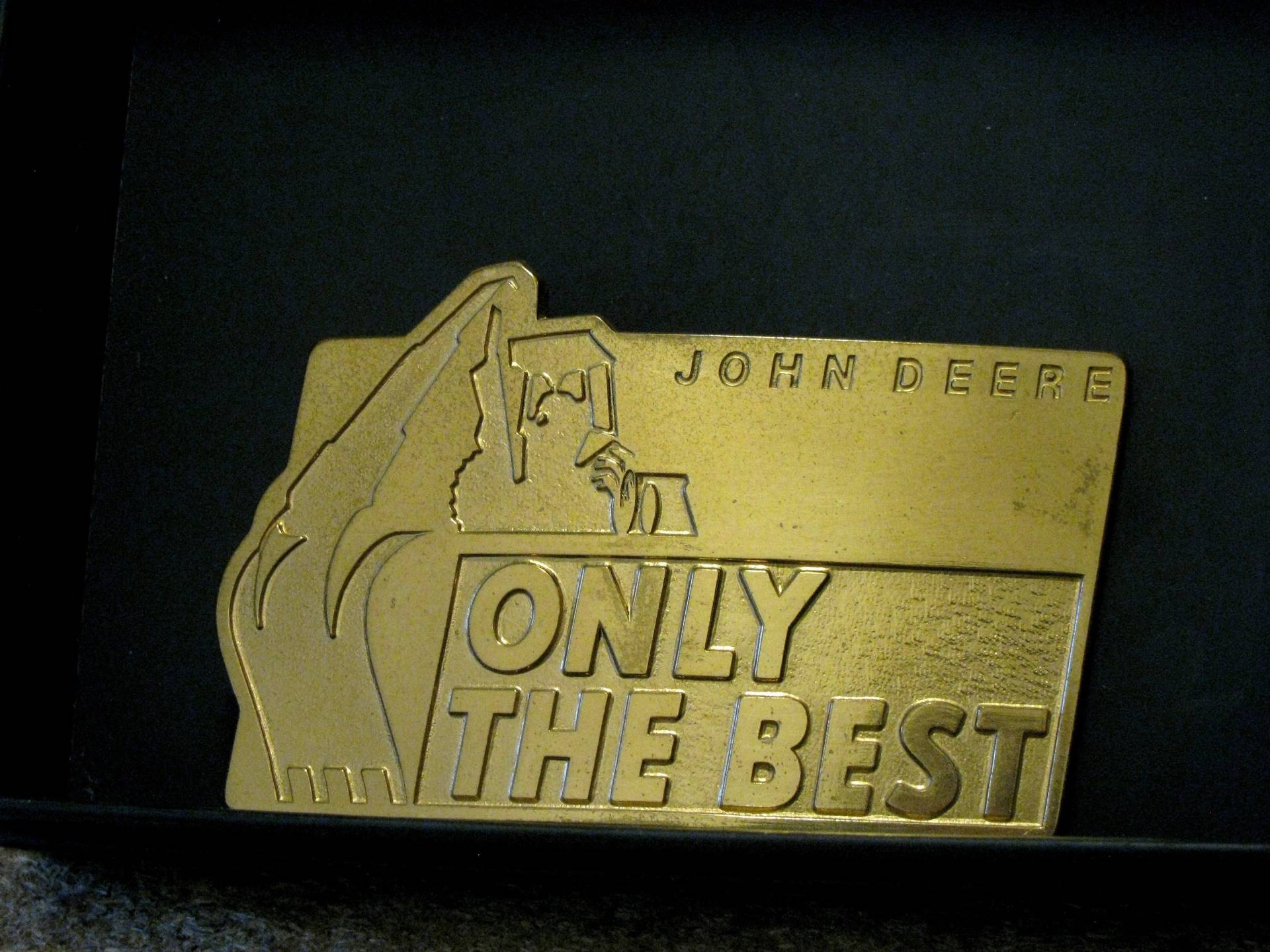 1991 John Deere & Company Backhoe Traktorlader "Only The Best" Brass Gürtelschnalle Limited Edition 0612 Von 1500 Moline, Illinois Il Jd von BeyerTractor