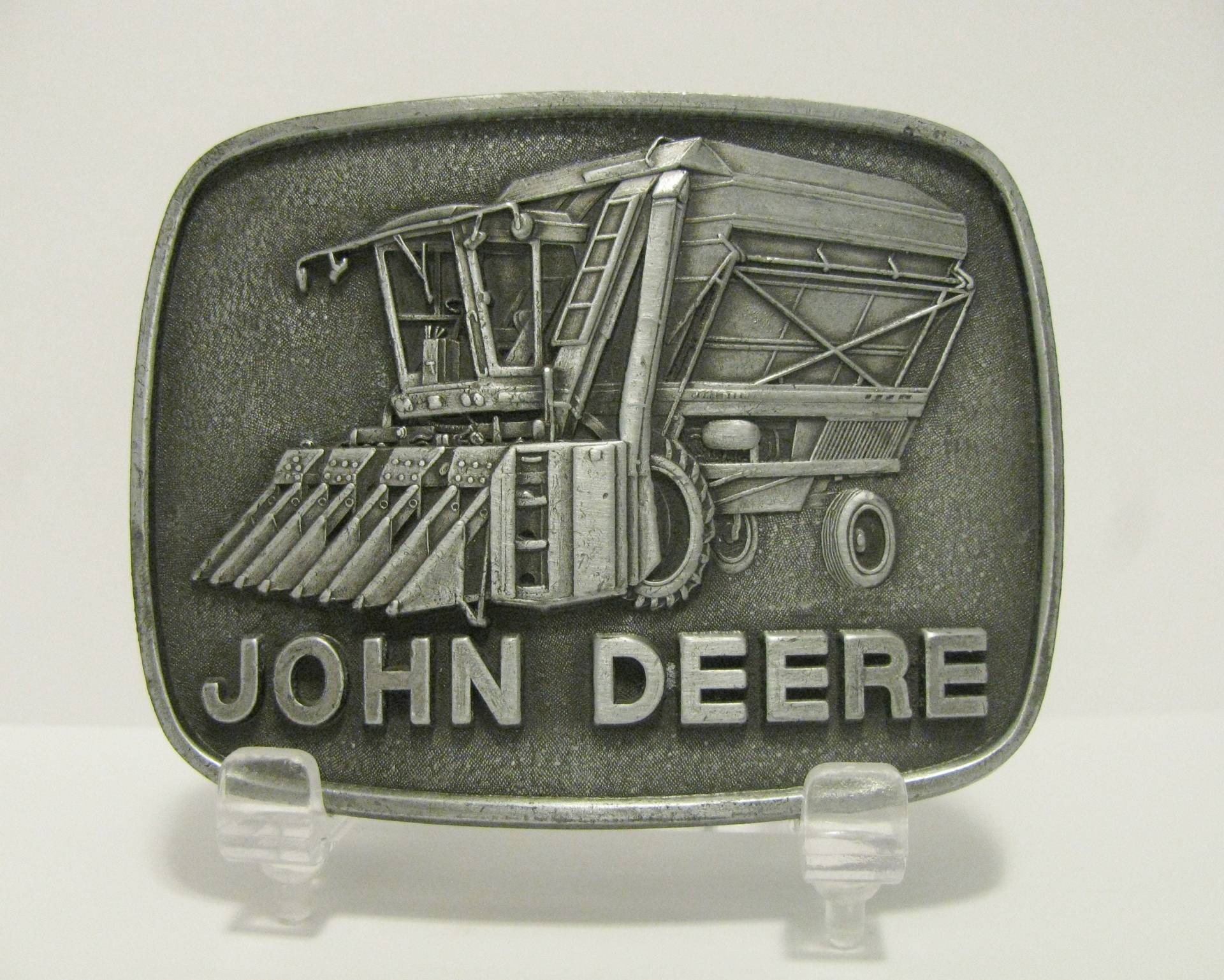 Vintage John Deere 9965 9970 Vierreihige Baumwoll Picker Zinn Gürtelschnalle 1980 & Company Moline Illinois Ernte Ernten von BeyerTractor