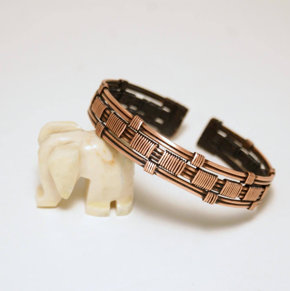 Kupfer-Armband Für Männer, Herren Manschette Armband Kupfer , Herren-Armband, Schmuck, Draht Gewickelt Armband, Geschenk von BeyhanAkman