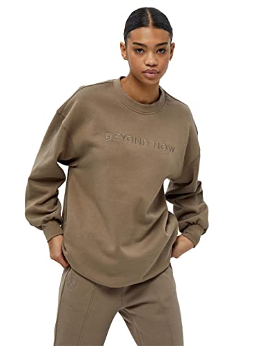 Beyond Now Damen Beyond Now Blaire Gots Sweatshirt | Sweatshirt Damen in Braun | Herbst Pullover für Damen | Größe Xl GOTS-Sweatshirt Blaire GOTS sweatshirt, 719 Fossil, XL von Beyond Now