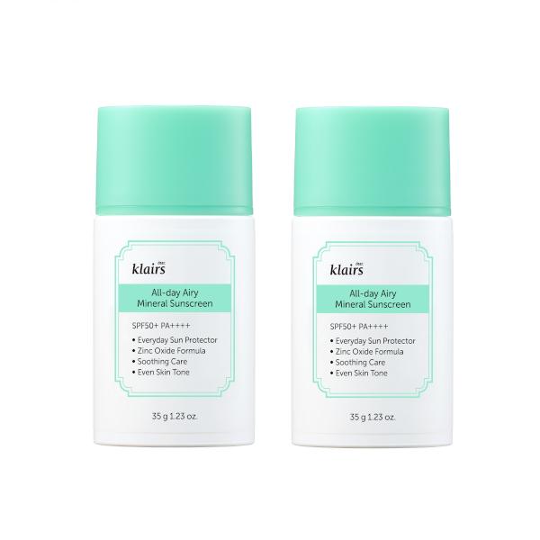 Dear, Klairs - All-day Airy Mineral Sunscreen SPF50+ PA++++ Special Set - 35g*2ea Dear, Klairs - All-day Airy Mineral Sunscreen SPF50+ PA++++ Special Set - 35g*2ea von Dear, Klairs