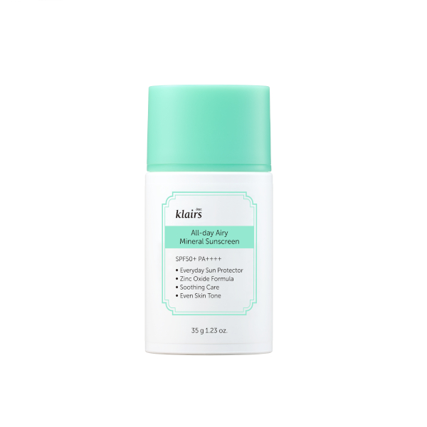 Dear, Klairs - All-day Airy Mineral Sunscreen SPF50+ PA++++ - 35g Dear, Klairs - All-day Airy Mineral Sunscreen SPF50+ PA++++ - 35g von Dear, Klairs