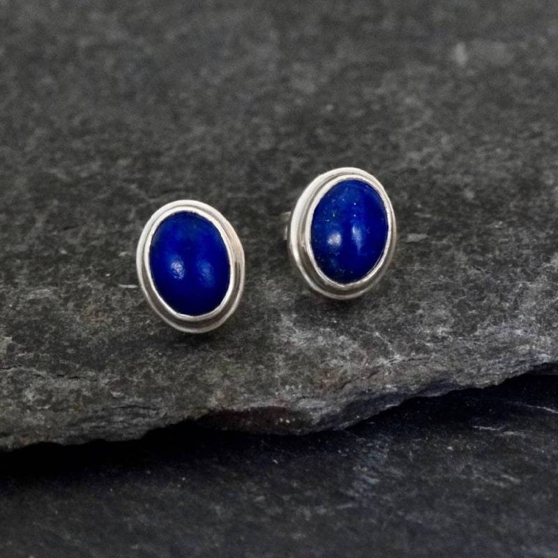 Lapis Lazuli Ohrringe, Ohrstecker, Silber Und September Geburtsstein, Geburtsstein Sterling 925 von BeyondBiasa