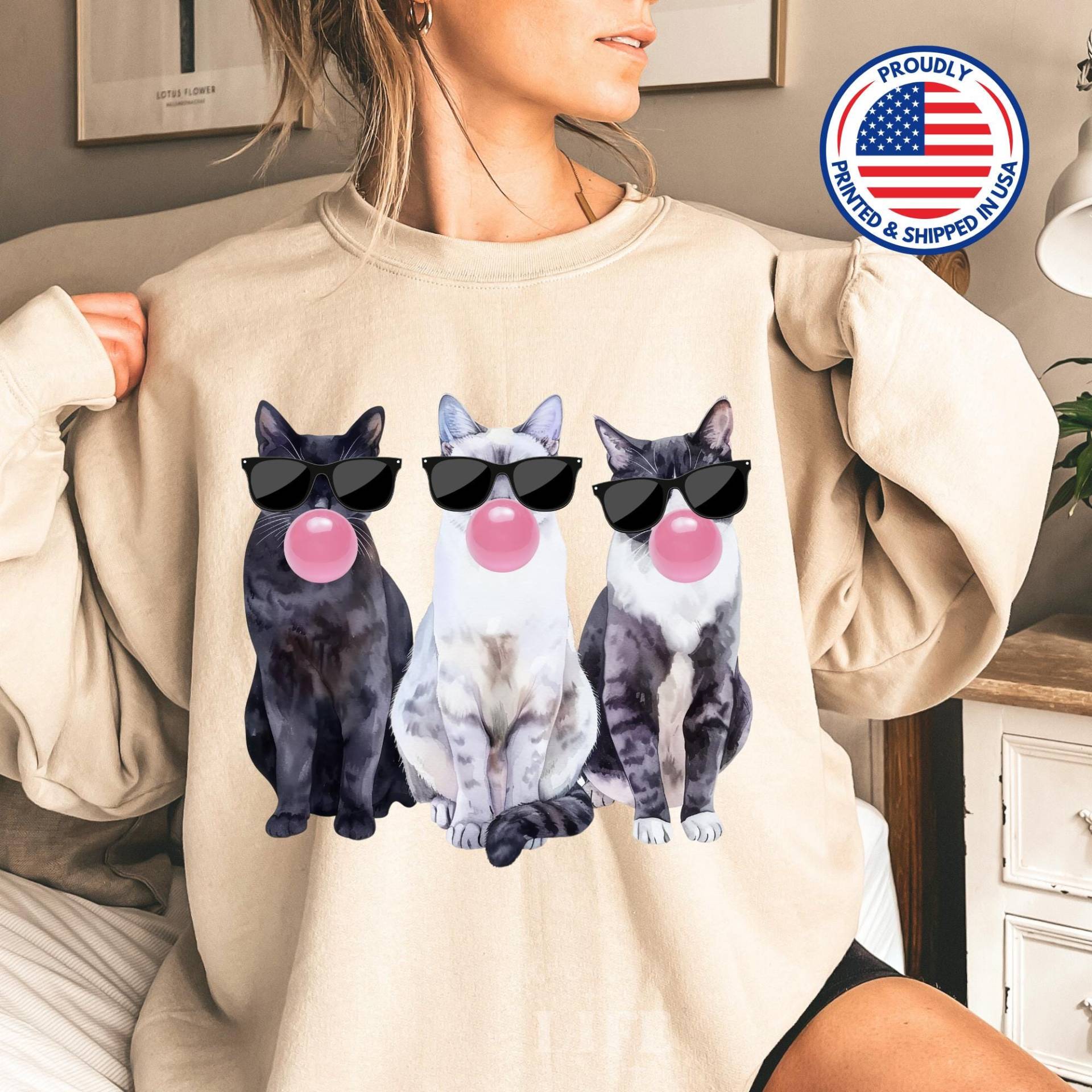 Katzen Pullover Weihnachten Katze Mama Sweatshirt Geschenke Für Katzenbesitzer Schwarze Lustige Katzen-Liebhaber-Geschenk Haustier Rundhals-Katze Katzen Pullover Weihnachten Katze Mama Sweatshirt Geschenke Für Katzenbesitzer Schwarze Lustige Katzen-Liebhaber-Geschenk Haustier Rundhals-Katze von BeyondCherishedLife