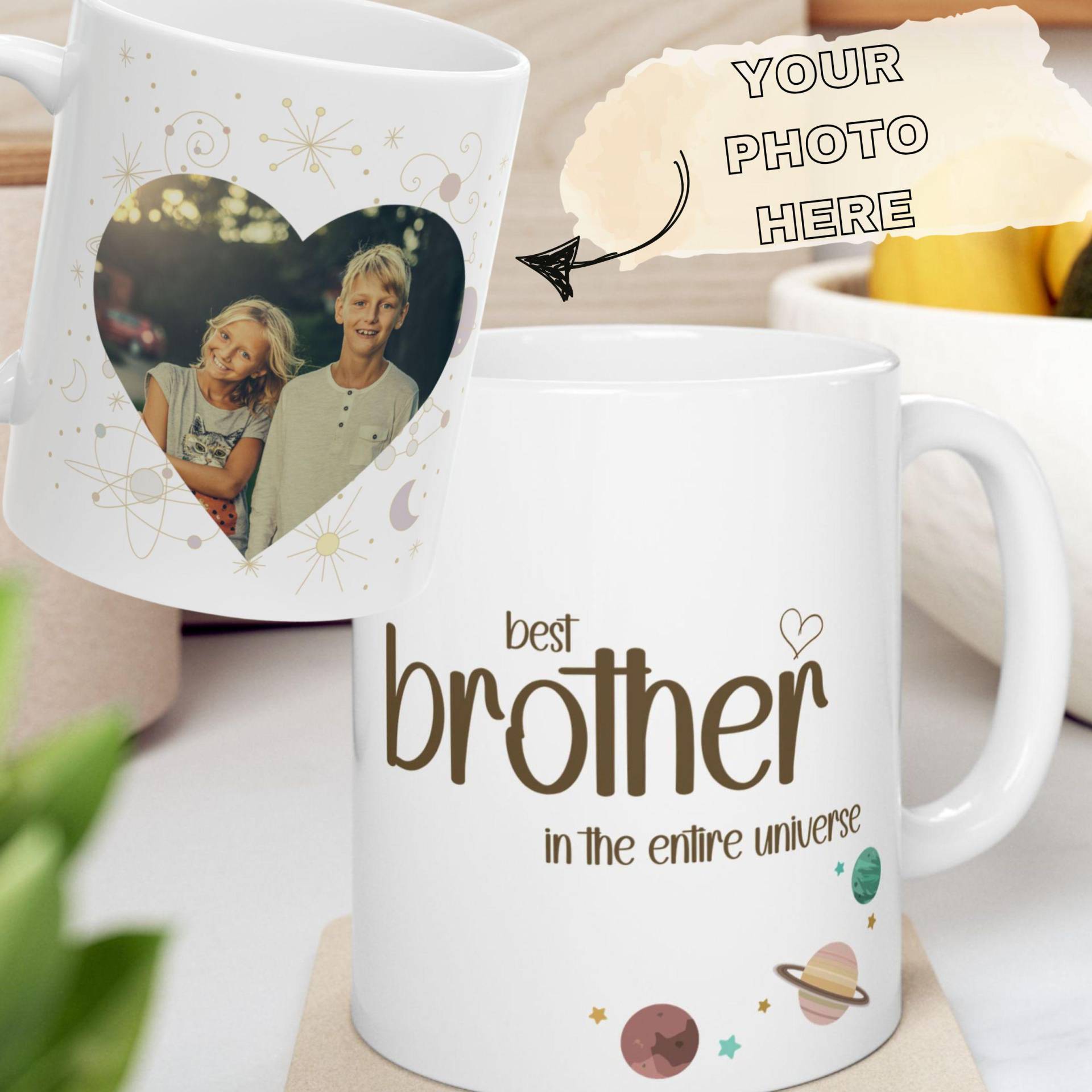 Big Brother Gift, Picture Mug, Personalized Photo Mug For Brother, Birthday Gift Brother, Best Mug, Brother Coffee von BeyondDesignForYou