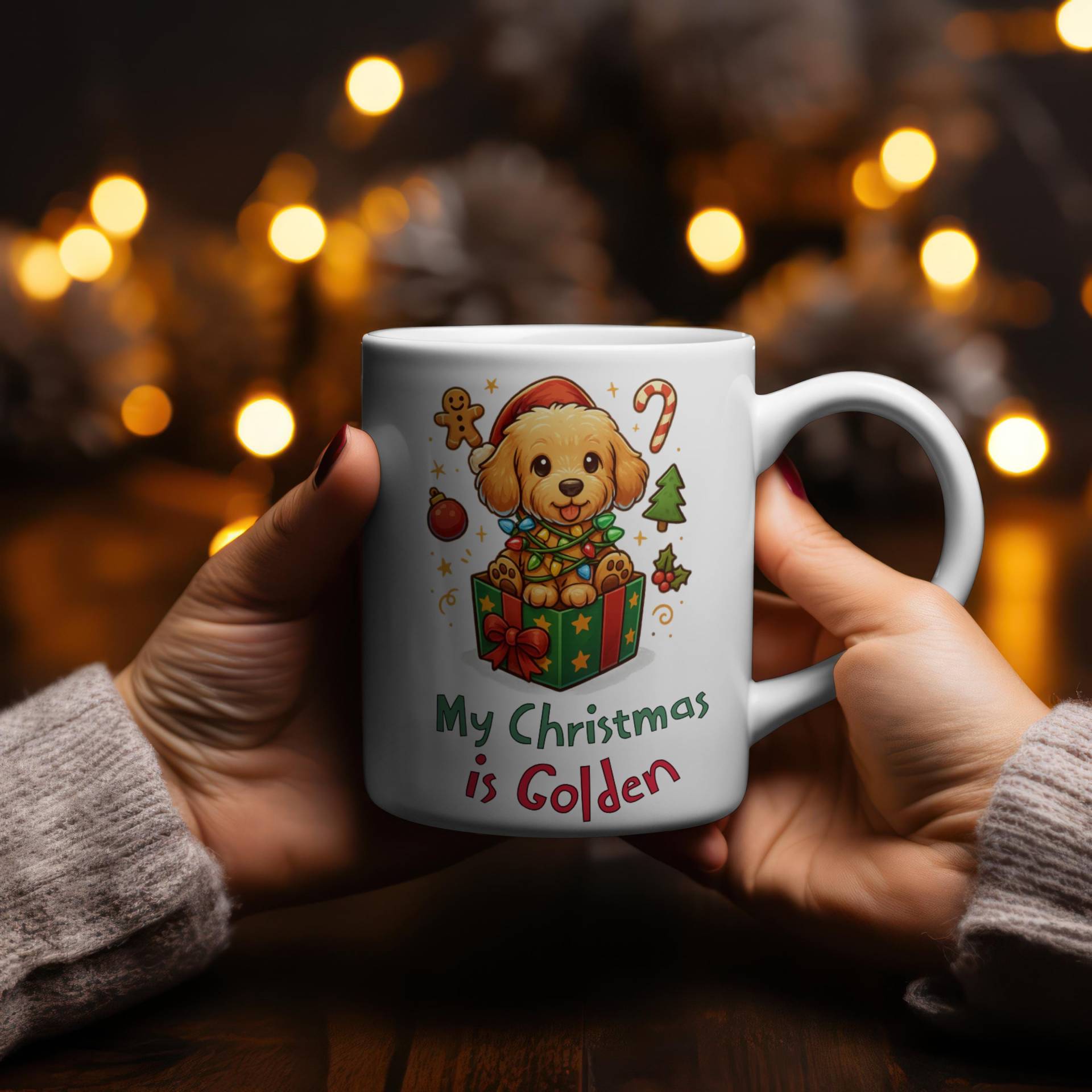 My Christmas Is Golden Mug - Cute Retriever Coffee Cup With Holiday Gift Box Dog Lover 11Oz 15Oz, Lovers My Christmas Is Golden Mug - Cute Retriever Coffee Cup With Holiday Gift Box Dog Lover 11Oz 15Oz, Lovers von BeyondDesignForYou