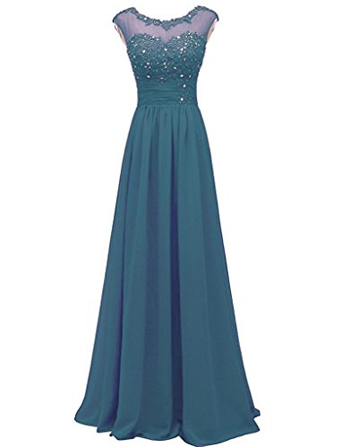 Beyonddress Damen Abendkleider Lange Elegant Brautjungfernkleider Appliques Cocktailkleider(Teal,36) von Beyonddress