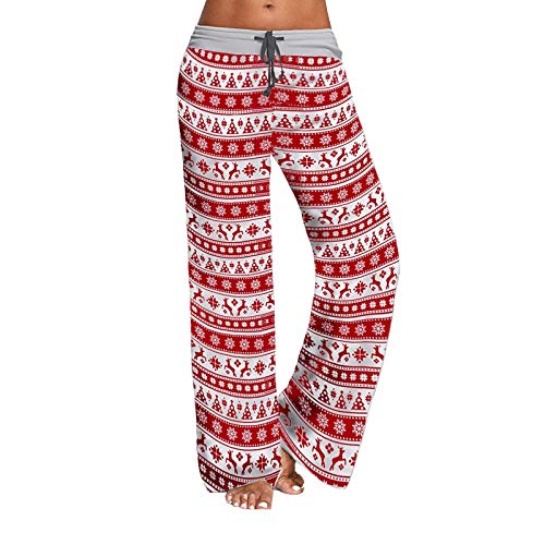 Beyooola Schlafanzughose Damen Lang Pyjamahose Yoga Schlafanzug Hose Pyjama Freizeithose Weites Bein Jogginghose Stretch Hosen von Beyooola