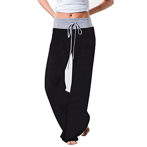 Pyjamahose Damen Lang Schlafanzughose Jogginghose Yoga Hose Schlafanzug Freizeithose Weites Bein Stretch Strandhose Pyjama Hosen von Beyooola