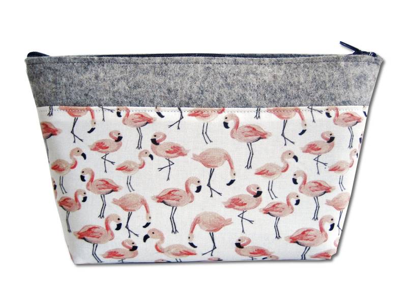 Kosmetiktasche Flamingo Kosmetiktasche Flamingo von BezauberndesAllerlei