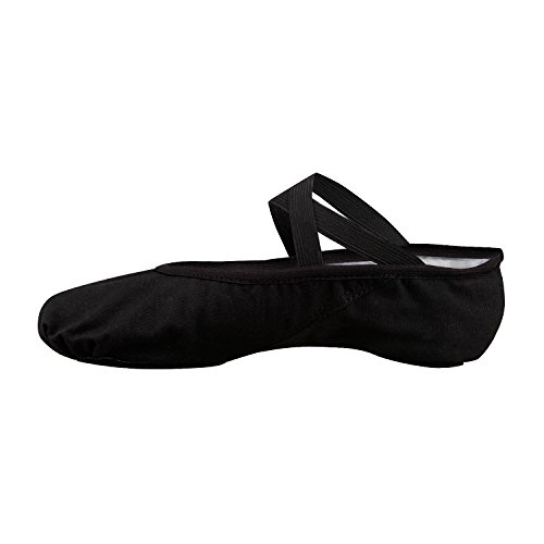 Bezioner Ballettschuhe Ballettschläppchen Tanzschuhe Geteilte Ledersohle für Kinder und Erwachsene(Bitte wählen Sie eine Größe größer als üblich) (Schwarz, 25) von Bezioner