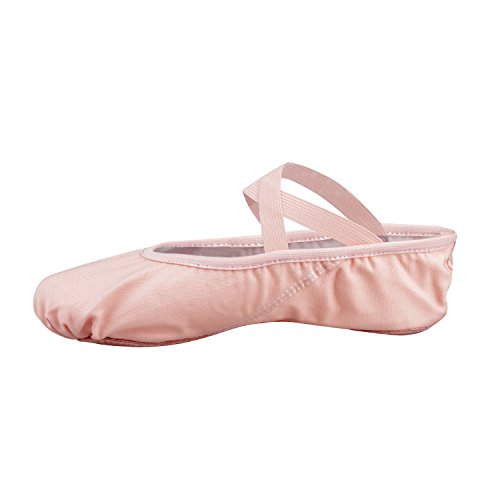 Ballettschuhe Ballettschläppchen Tanzschuhe Geteilte Ledersohle für Kinder und Erwachsene(Bitte wählen Sie eine Größe größer als üblich) Pink 28 von Bezioner