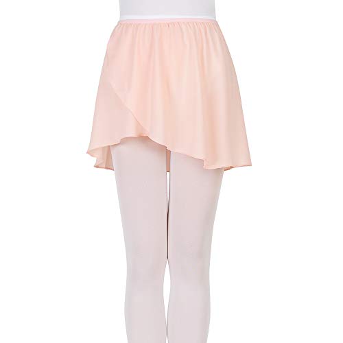 Bezioner Ballettrock Wickelrock Tanz Rock aus Chiffon zum Reinschlüpfen für Mädchen und Damen Rosa L von Bezioner