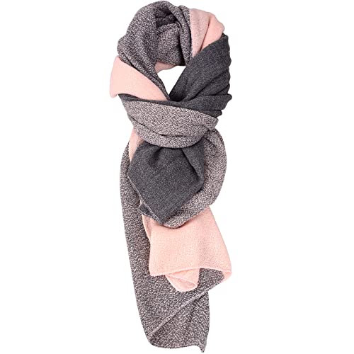 Bezioner Damen Schal Frauen Tücher Mädchen Kaschmirimitat Wraps Stola Halstücher Für winter herbst Frühling Rosa von Bezioner