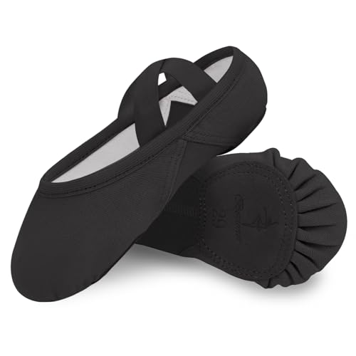 Bezioner Ballettschuhe Mädchen Hochelastisch Ballettschläppchen Damen Tanzschuhe Mit Geteilte Ledersohle für Kinder und Erwachsene Schwarz 35 Bezioner Ballettschuhe Mädchen Hochelastisch Ballettschläppchen Damen Tanzschuhe Mit Geteilte Ledersohle für Kinder und Erwachsene Schwarz 35 von Bezioner