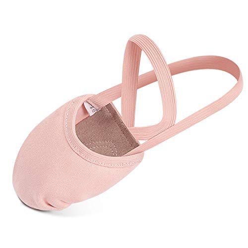 Tanzschuhe Halbsohlen Ballettschuhe Schläppchen Gymnastikschuhe für Kinder und Erwachsenen Rosa Large von Bezioner