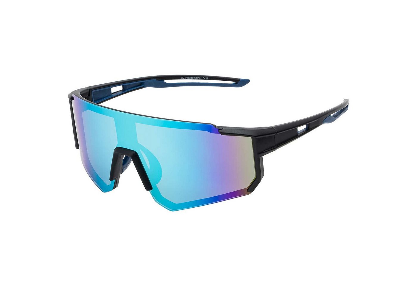 BEZLIT Eyewear Pilotenbrille Unisex Sonnenbrille Sportlich verspiegelt (1-St) mit schwarzen Linsen, Rot/Gelb, Blau und Blau Lila von Bezlit Eyewear