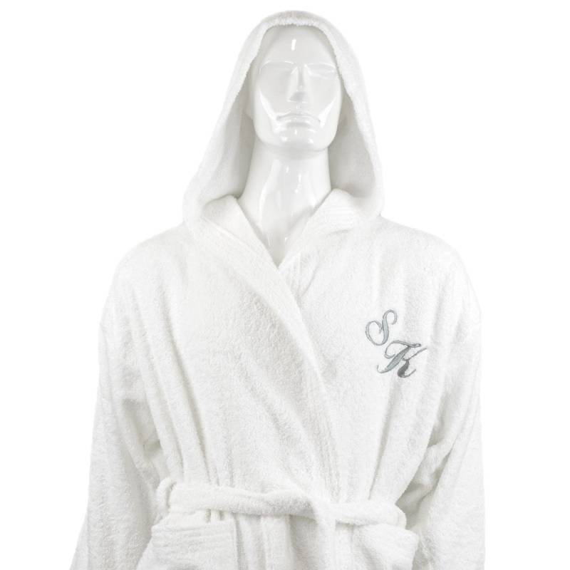 Personalisierter Unisex-Bademantel Mit Kapuze, Weiß, Hotel - Und Spa-Edition, Monogramm Namen von BgEurope