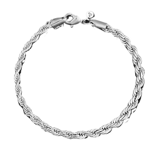 Armband, Armband, Silberarmband, Geschenke, Sterling-Silber-Armband for Frauen, Damen-Armband aus 925er-Sterlingsilber, modisches, verschlungenes Kettenarmband, Damen-Sterlingsilber-Schmuck for Schwes von BgnEhRfL