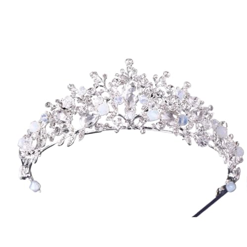 Tiara, Prinzessin Krone, Hochzeit Tiara Prinzessin Kristall Hochzeit Krone Silber Farbe Strass Braut Tiara Krone Kopfschmuck Haarschmuck Frauen Braut Kopfschmuck (Farbe: Stil K Silber) (Color : Style von BgnEhRfL