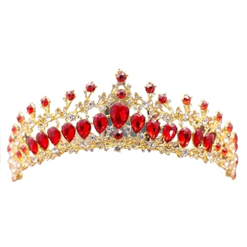 Tiara, Prinzessinnenkrone, Hochzeit Tiara Prinzessin Braut Kopfschmuck Strass Krone Süße Prinzessin Haarschmuck Hochzeit Hochzeitskleid Zugang (Farbe: A) (Color : D) von BgnEhRfL