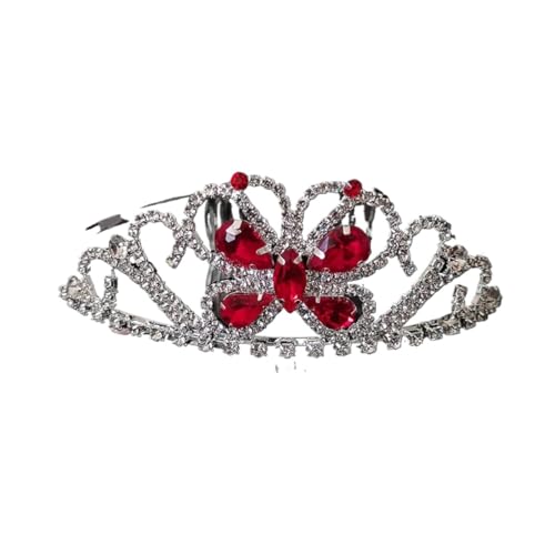 Tiara, Prinzessinnenkrone, Hochzeit Tiara Prinzessin Kristall Krone Hochzeit Braut Frauen Haarschmuck for Mädchen Geburtstag Mode Kopfschmuck Braut Tiara Clip (Farbe: LIN032B) (Color : Lin507h) von BgnEhRfL