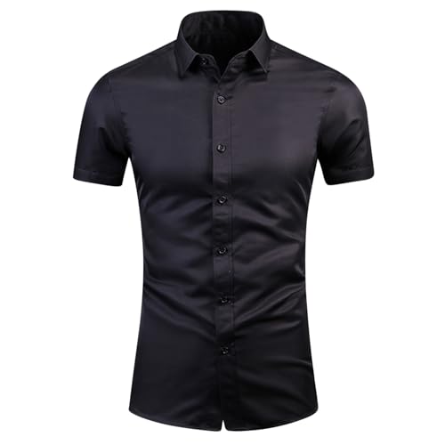 Business Hemd Herren Oversize Kurzarm Shirt Einfarbig Business Hemdbluse Locker Kurzarmhemd Sommer Formell Hemden Regular Fit Trachtenhemd Knöpfe Revers Oberteile Basic Sommerhemd Männer Tops M-7XL Business Hemd Herren Oversize Kurzarm Shirt Einfarbig Business Hemdbluse Locker Kurzarmhemd Sommer Formell Hemden Regular Fit Trachtenhemd Knöpfe Revers Oberteile Basic Sommerhemd Männer Tops M-7XL von Bhnyku