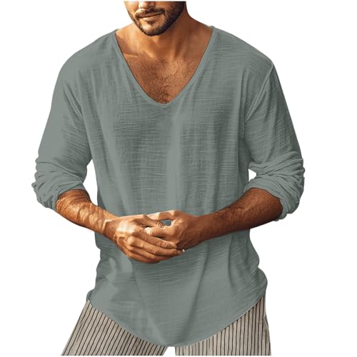 Pullover Herren Locker Langarmshirt Dünne Basic Shirt Einfarbig Oberteile V-Ausschnitt Langarm Tshirt Leichte Herrenpullover Casual Bluse Bequem Freizeitshirt Tops Blitzangebote des Tages Pullover Herren Locker Langarmshirt Dünne Basic Shirt Einfarbig Oberteile V-Ausschnitt Langarm Tshirt Leichte Herrenpullover Casual Bluse Bequem Freizeitshirt Tops Blitzangebote des Tages von Bhnyku