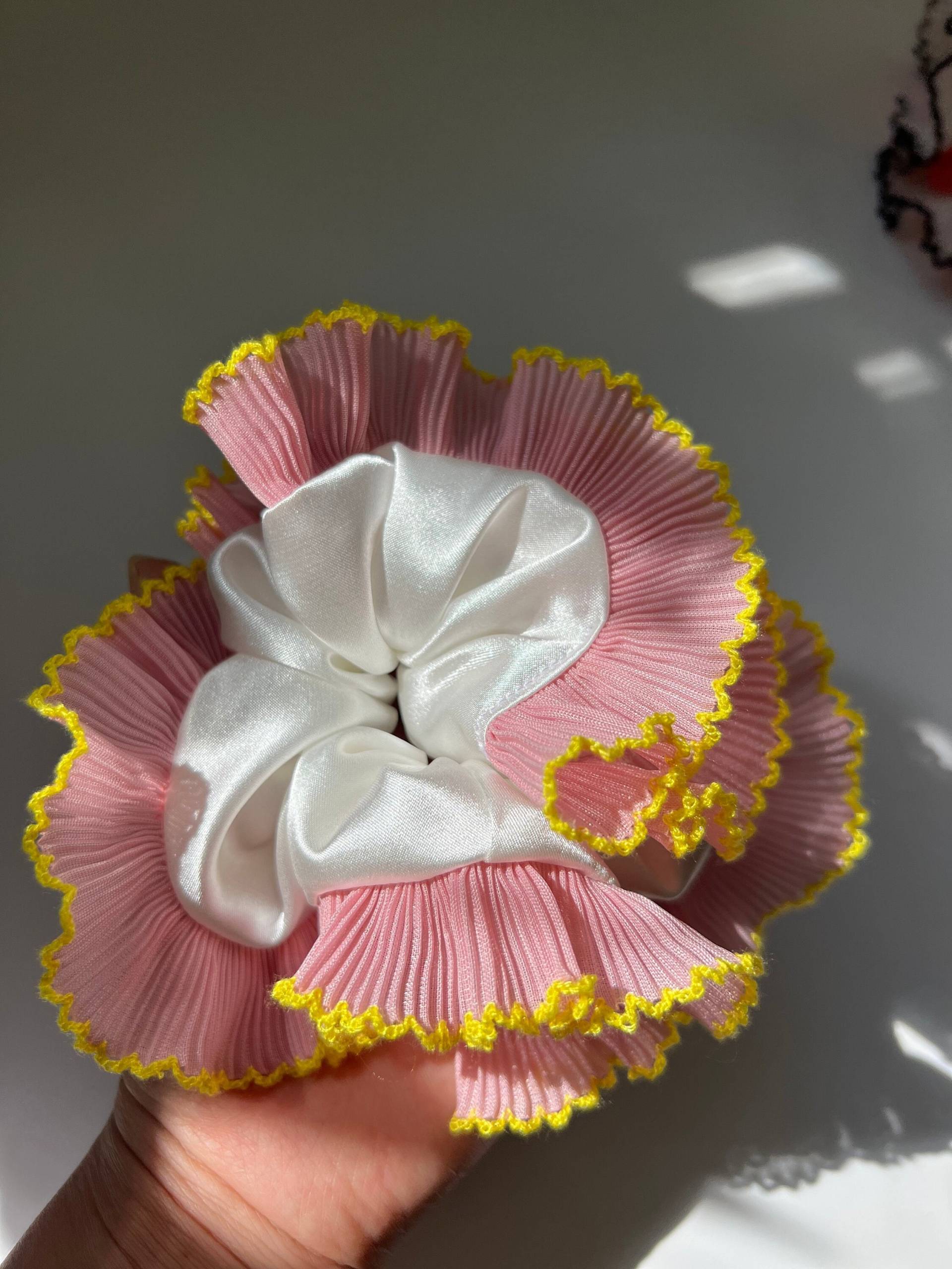 Plissee Scrunchie Rüsche Rüschen Scrunchy von Bhumola