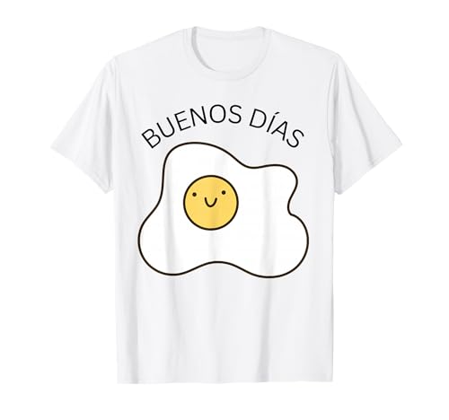 Buenos días Guten Morgen auf Spanisch Niedliche Kinder Jungen Mädchen T-Shirt von Bi Lingual Spanish Sleep Funny Fried Egg Spain
