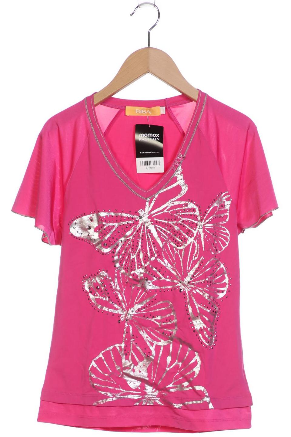 BiBA Damen T-Shirt, pink, Gr. 36 von BiBA