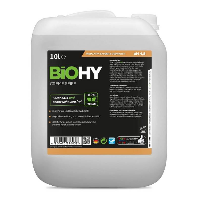 BiOHY Feuchtigkeitscreme Creme Seife 1 x 10 Liter Kanister, 1-tlg. BiOHY Feuchtigkeitscreme Creme Seife 1 x 10 Liter Kanister, 1-tlg. von BiOHY