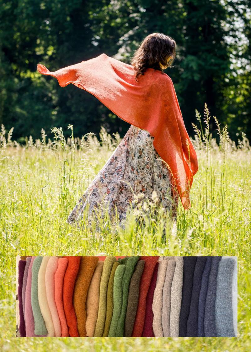 Leichter Schal Stola Tuch - Merino Viele Farben Leichter Schal Stola Tuch - Merino Viele Farben von BiRiStrickFilz