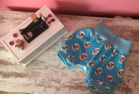 Kurze Pumphose, Hellblau, Größe 68-74 von BiSchmisNaehChaos