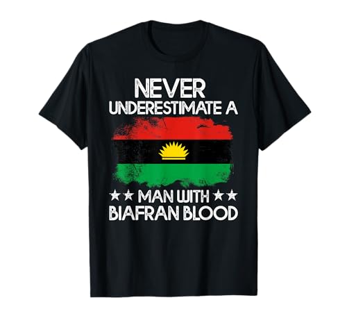 Männer unterschätzen niemals einen Mann mit Biafran-Blut T-Shirt von Biafra Flag Co