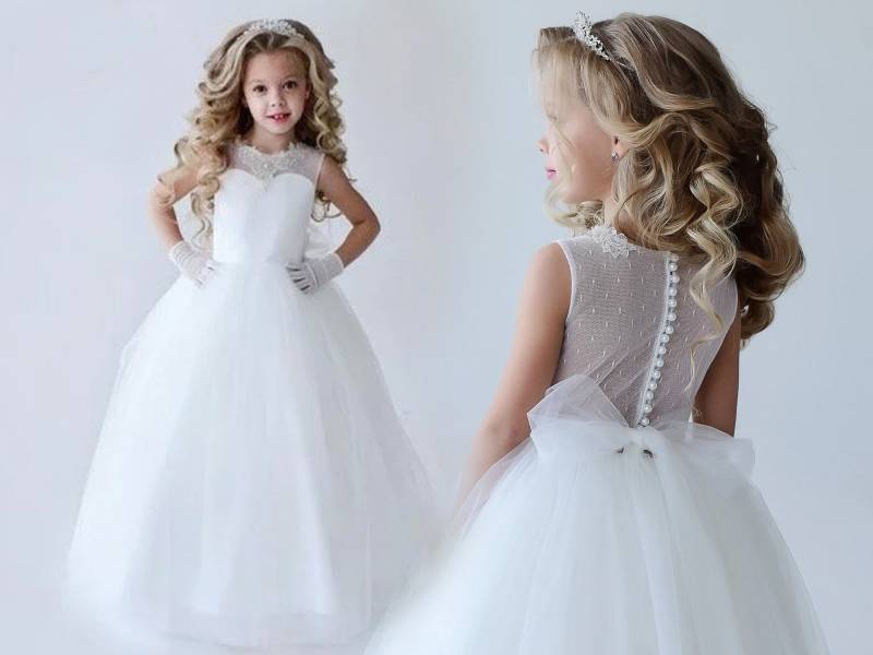 Hochzeit Tutu Kleid Blumenmädchenkleider Mädchen Kommunion Elfenbein Kleinkind von BiaggiBoutique