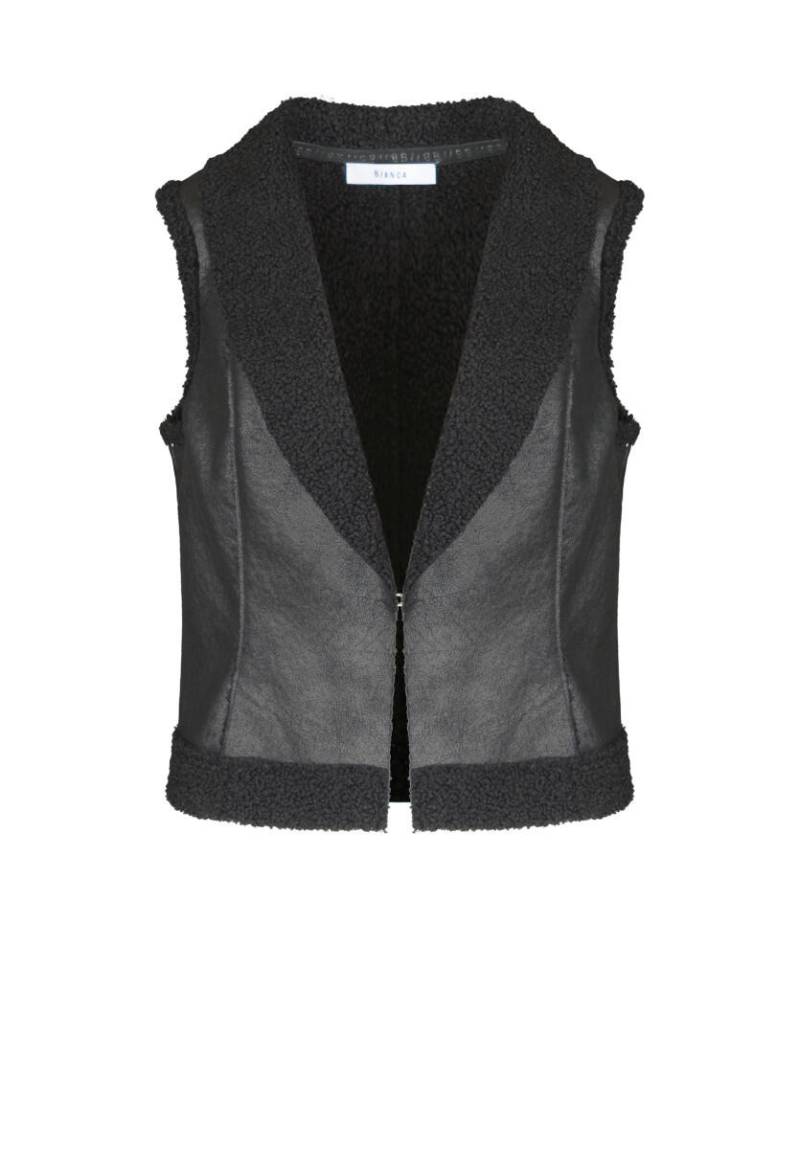 Bianca - Fellimitat-Weste - Sophie schwarz - Gr. - 38 von Bianca