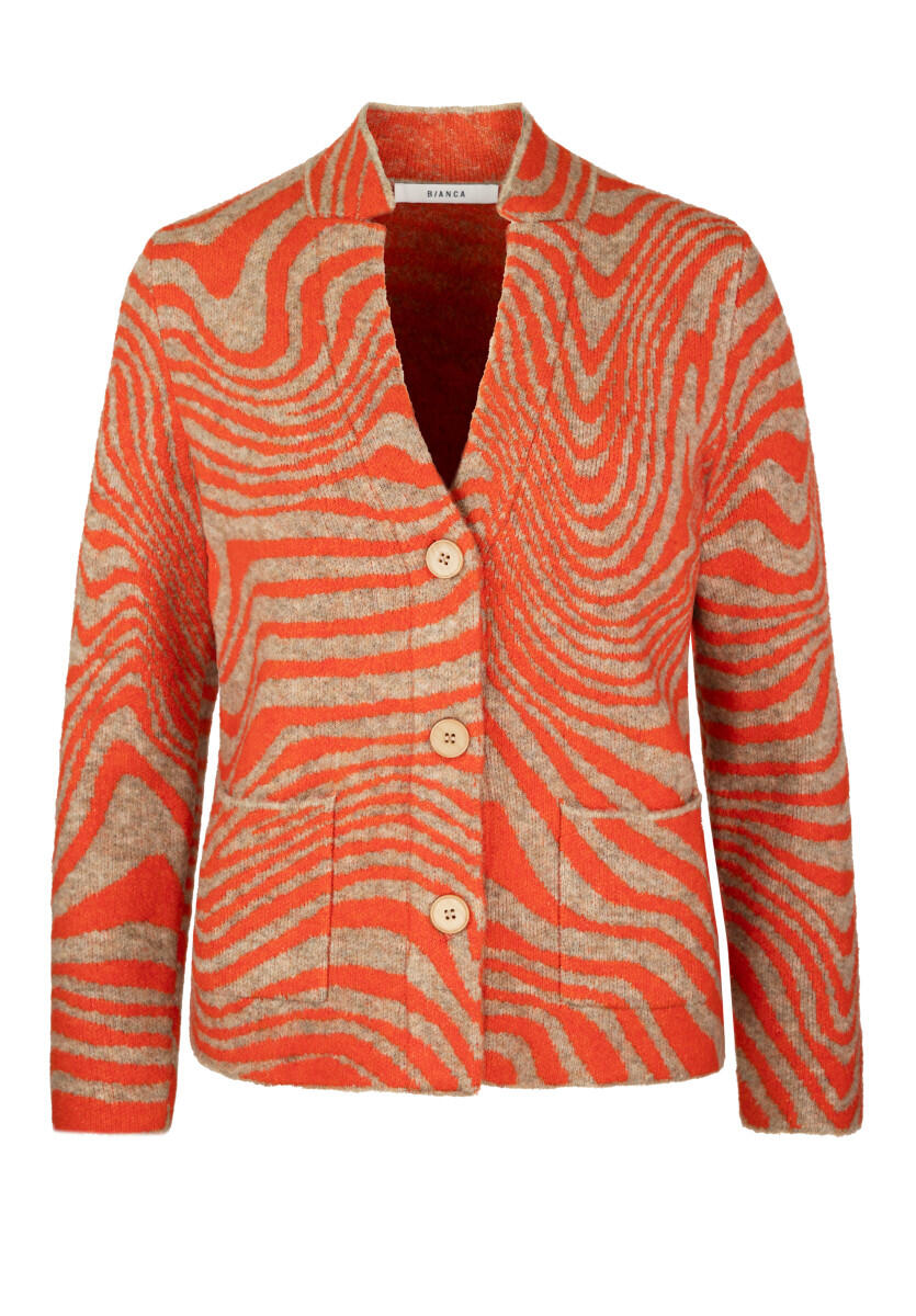 Bianca - Kuschelige Strickjacke - Kosmos orange - Gr. - 40 von Bianca