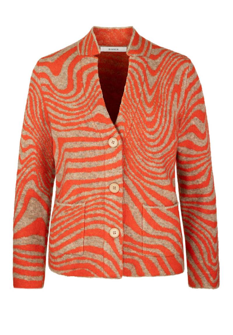 Bianca - Kuschelige Strickjacke - Kosmos orange - Gr. - 42 von Bianca