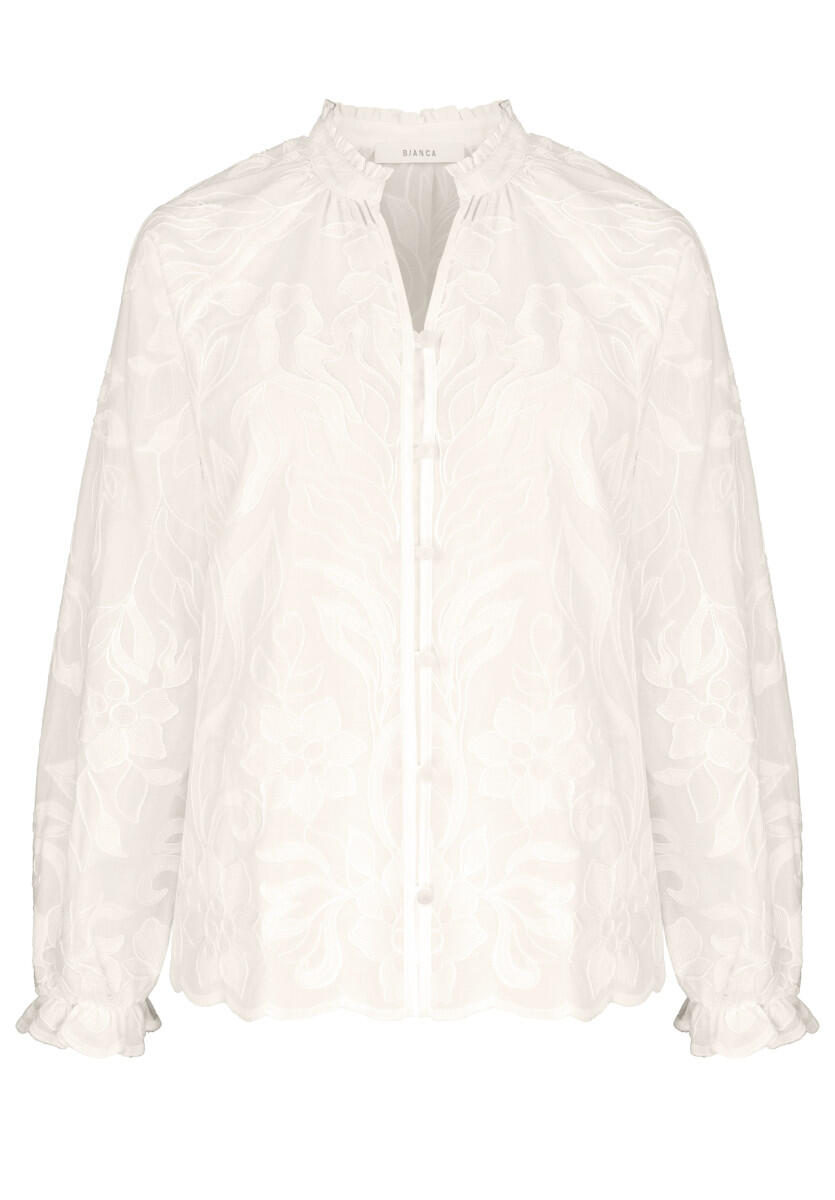 Bianca - Langarmbluse - Rana beige - Gr. - 36 von Bianca