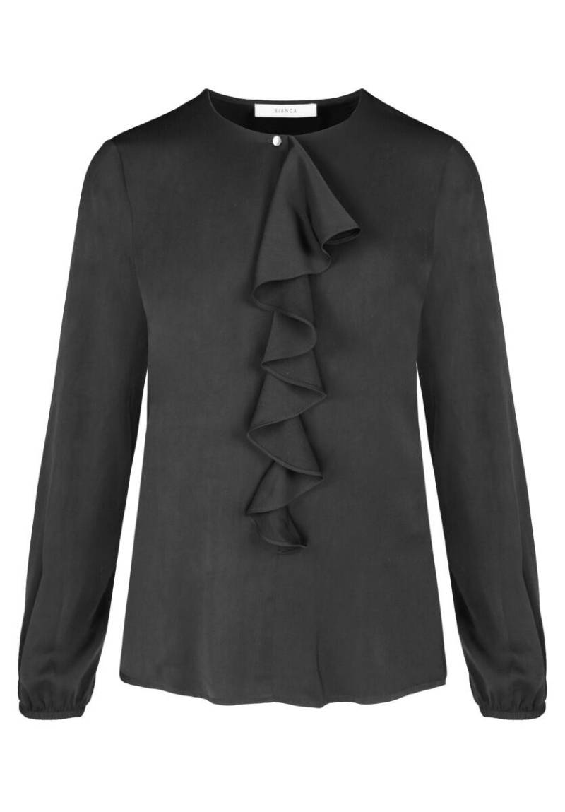 Bianca - Langarmbluse mit Volant - Vianna schwarz - Gr. - 36 von Bianca