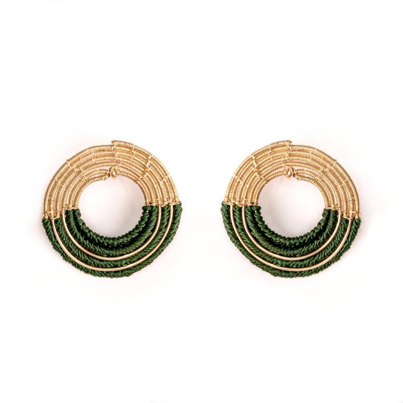 Makramee Ohrringe/Runde Ohrstecker/Leichte Ohrringe/Handgefertigte Ohrringe Aus Golddraht/Einzigartige Ohrringe/Elegante Ohrringe/Geschenk Für Sie von BianhiJewelry