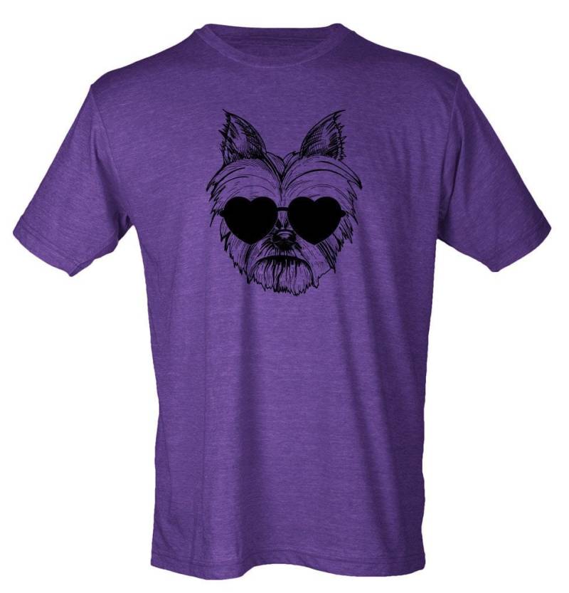 Yorkie in Sonnenbrille - Vintage-stil Hipster Unisex T-Shirt Yorkie in Sonnenbrille - Vintage-stil Hipster Unisex T-Shirt von BiasAndBourbon