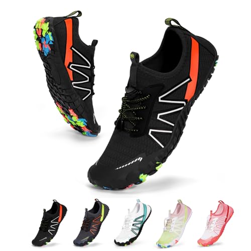 BibHoly Badeschuhe Damen Herren Wasserschuhe Kinder Barfuss Schuhe Strandschuhe, Schnelltrocknende rutschfest, Schwimmschuhe für Beach Pool Yoga Wandern von BibHoly