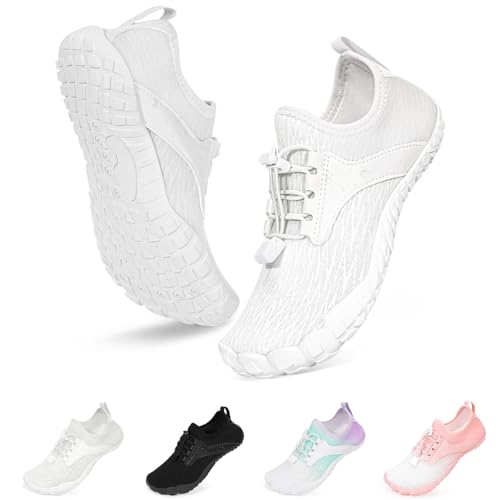 BibHoly Badeschuhe Damen Herren Wasserschuhe Kinder Barfuss Schuhe Strandschuhe, Schnelltrocknende rutschfest, Schwimmschuhe für Beach Pool Yoga Wandern von BibHoly